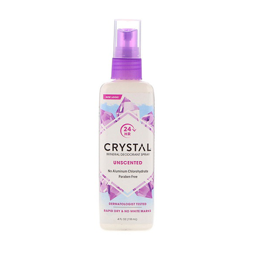 Crystal Body Unscented Mineral Spray Deodorant 118ml