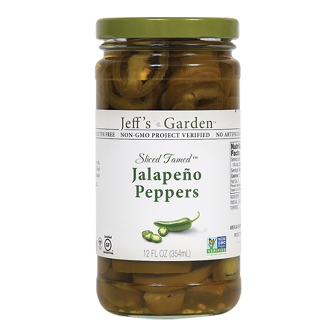 Jeff's Garden Sliced Tamed Jalapeno Peppers 354ml