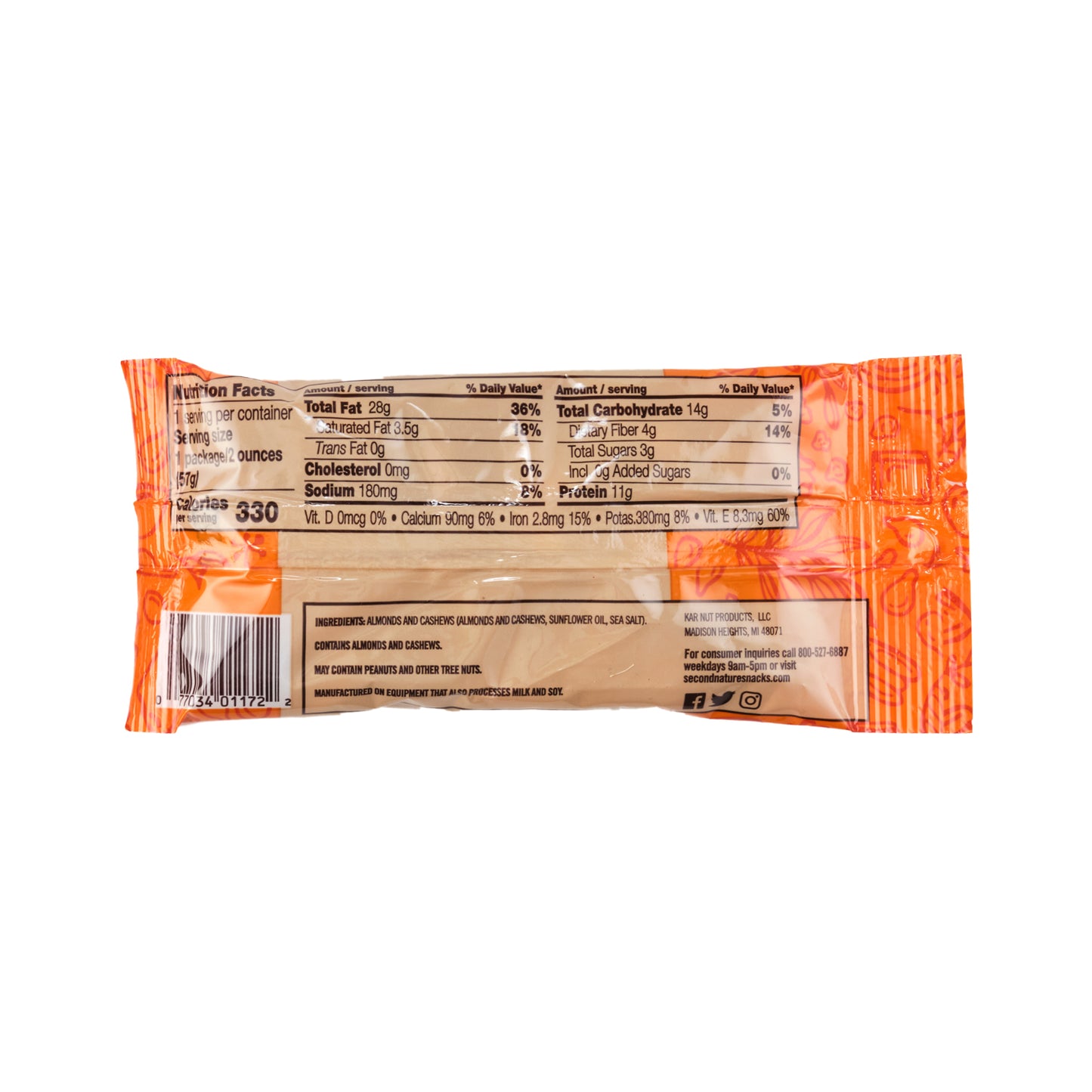 Second Nature Premium Duet Nut Mix 57g