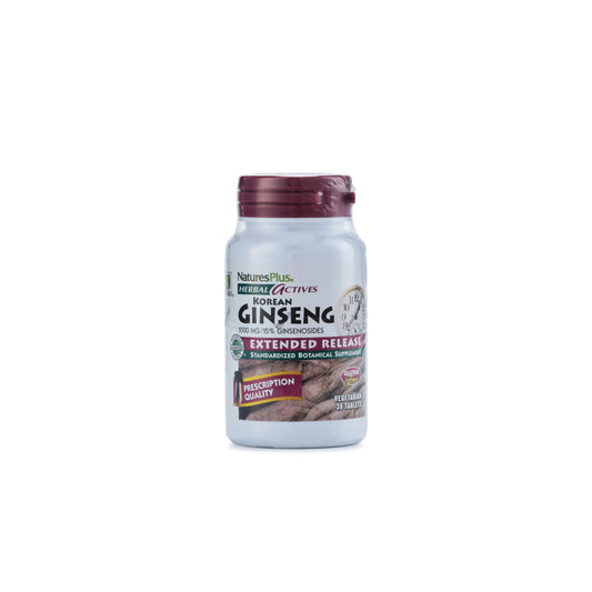 Nature's Plus Korean Ginseng 1,000mg Extended Release 30 Tablets