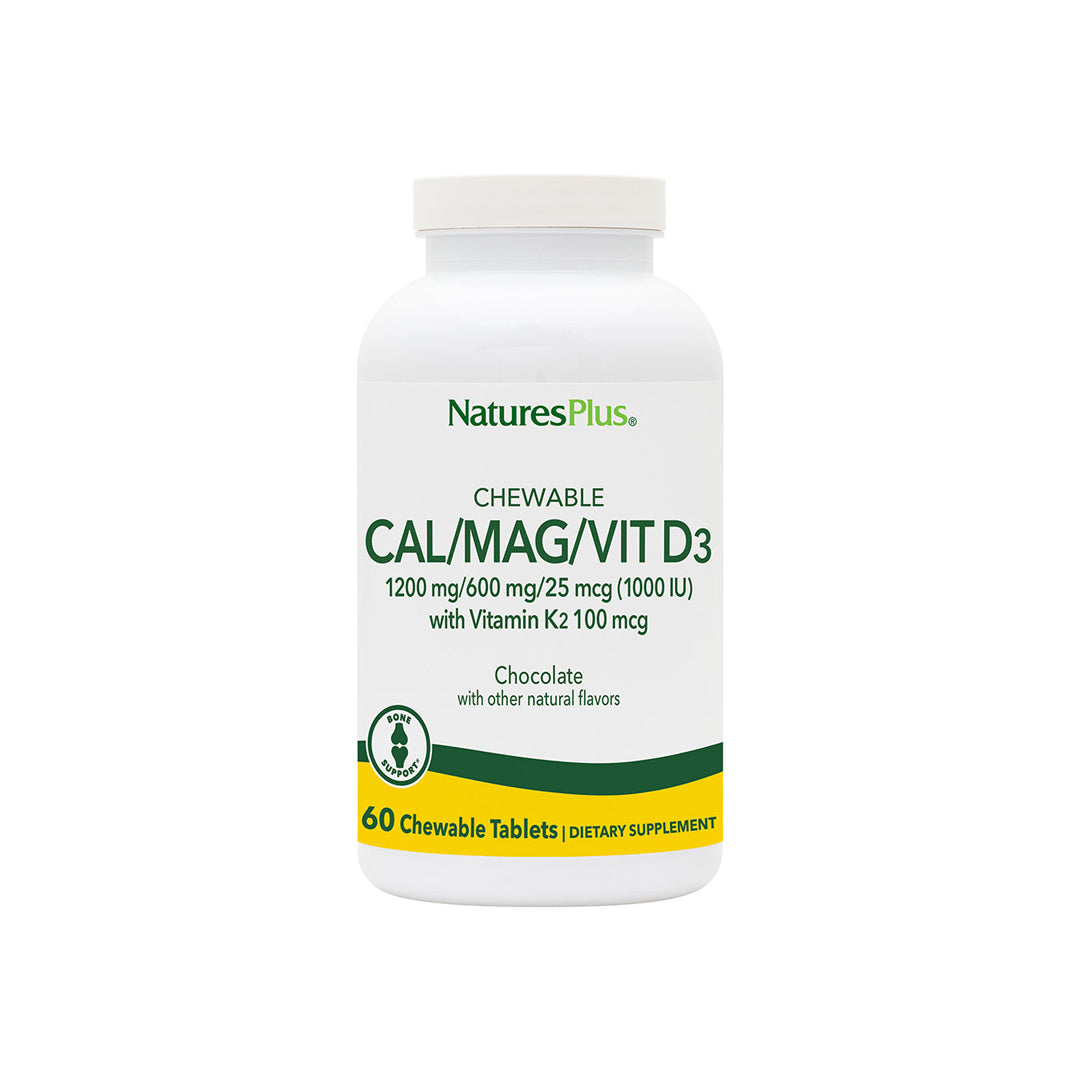 Nature's Plus Cal/Mag/Vit D3 60 Chewable Tablets