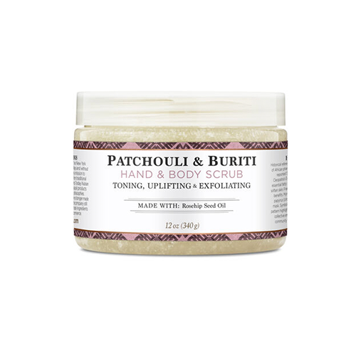 Nubian Heritage Patchouli & Buriti Toning, Uplifting, & Expoliating Hand & Body Scrub 340g