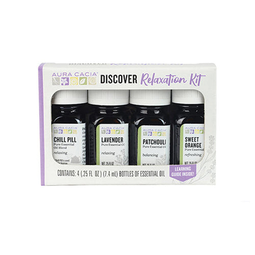 Aura Cacia Discover Relaxation Kit 4bottles