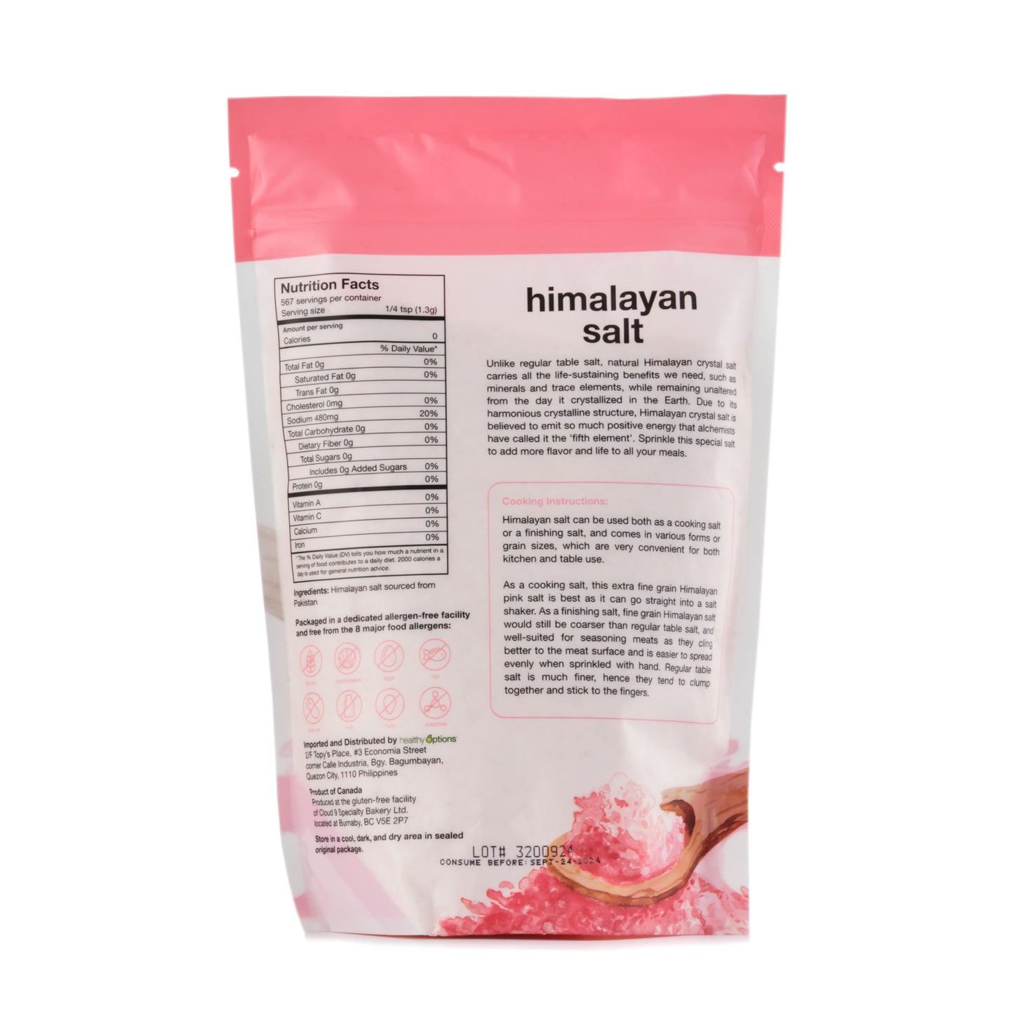 Healthy Options Himalayan Salt 737g