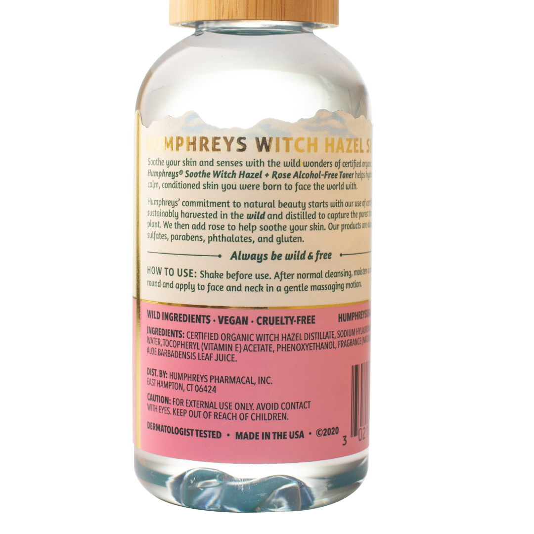 Humphreys Witch Hazel Alcohol-Free Toner Soothe with Rose 97ml