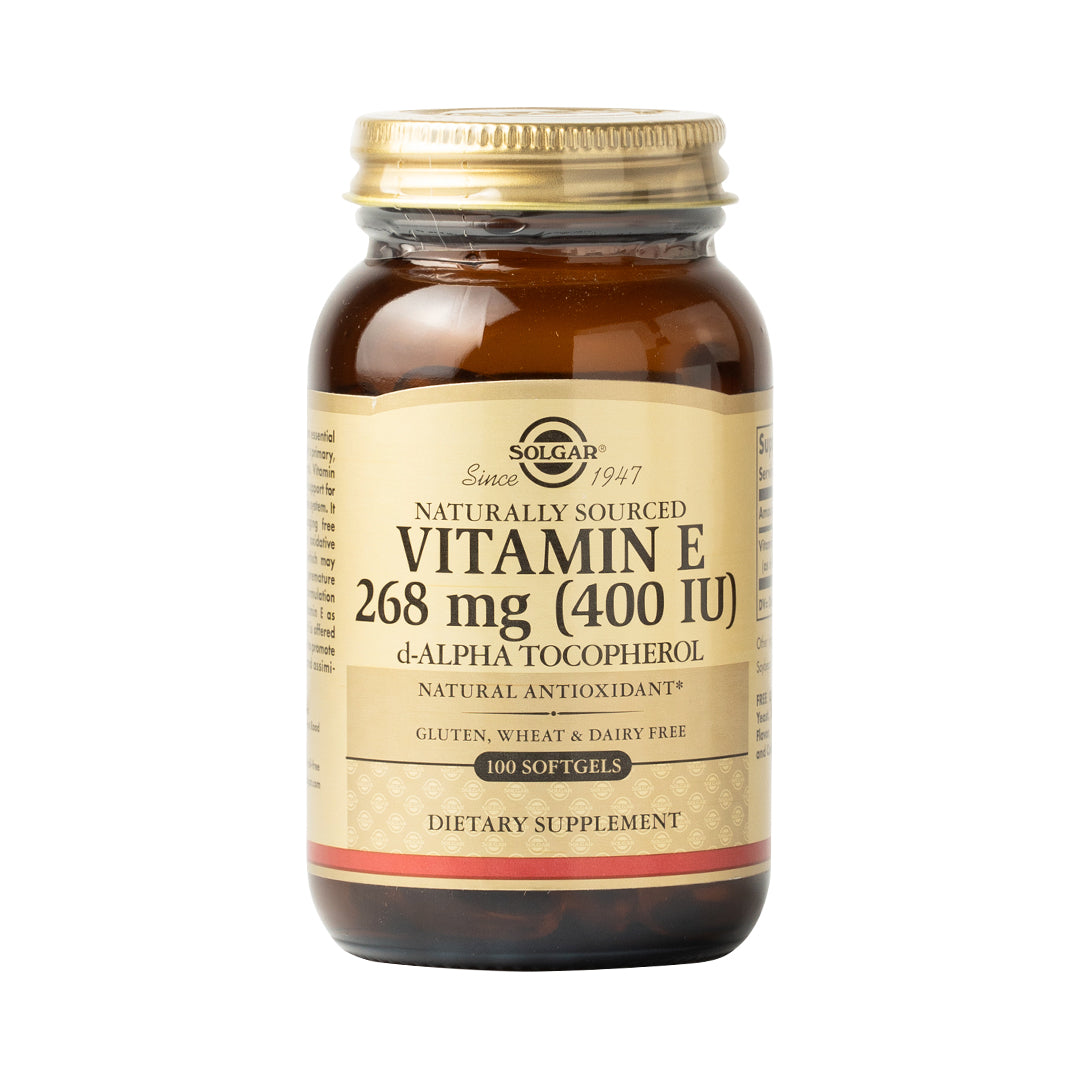 Solgar Vitamin E 268mg (400IU) d-Alpha Tocopherol 100 Softgels