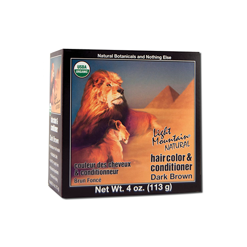 Light Mountain Organic Henna Hair Color Dark Brown 113g