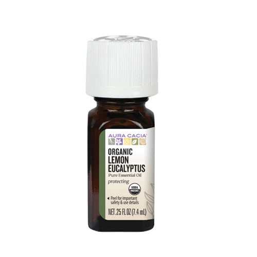 Aura Cacia Organic Lemon Eucalyptus Pure Essential Oil 7.4ml