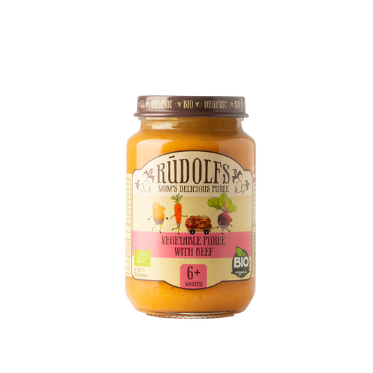 Rudolfs Organic Vegetable Puree with Beef 6+ Months Stage 2 190g