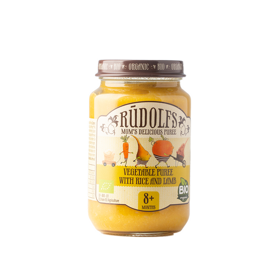 Rudolfs Organic Vegetable Puree with Rice & Lamb 8+ Months Stage 3 190g