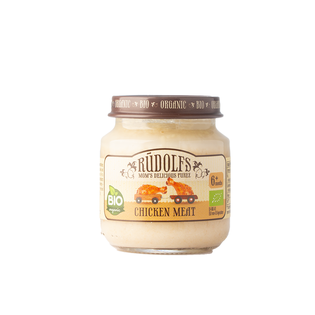 Rudolfs Organic Chicken Puree 6+ Months Stage 2 120g
