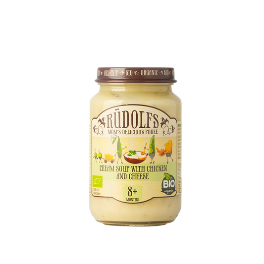 Rudolfs Organic Cream Soup with Chicken & Cheese 8+ Months Stage 3 190g