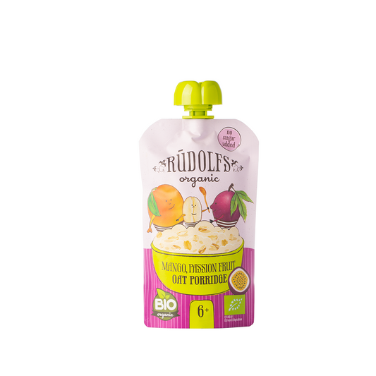 Rudolfs Organic Mango, Passion Oat Porridge Stage 2 110g