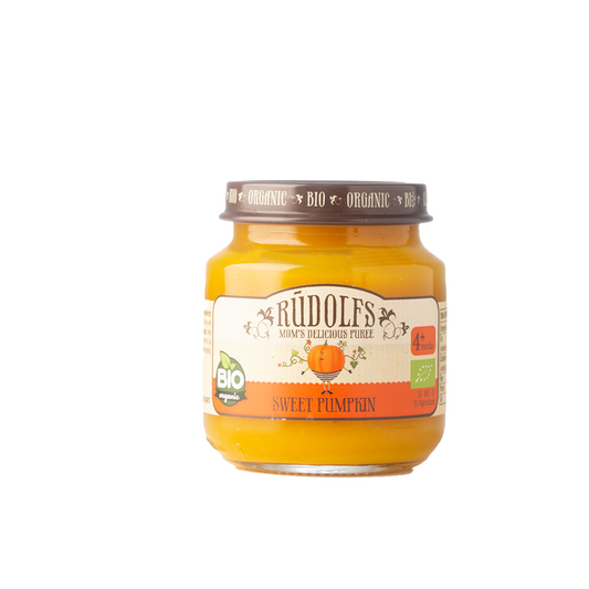 Rudolfs Organic Sweet Pumpkin Puree 4+ Months Stage 1 120g