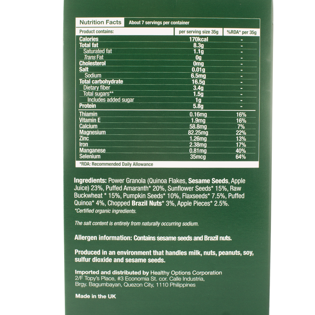 Healthy Options Organic Morning Crunch Muesli 250g