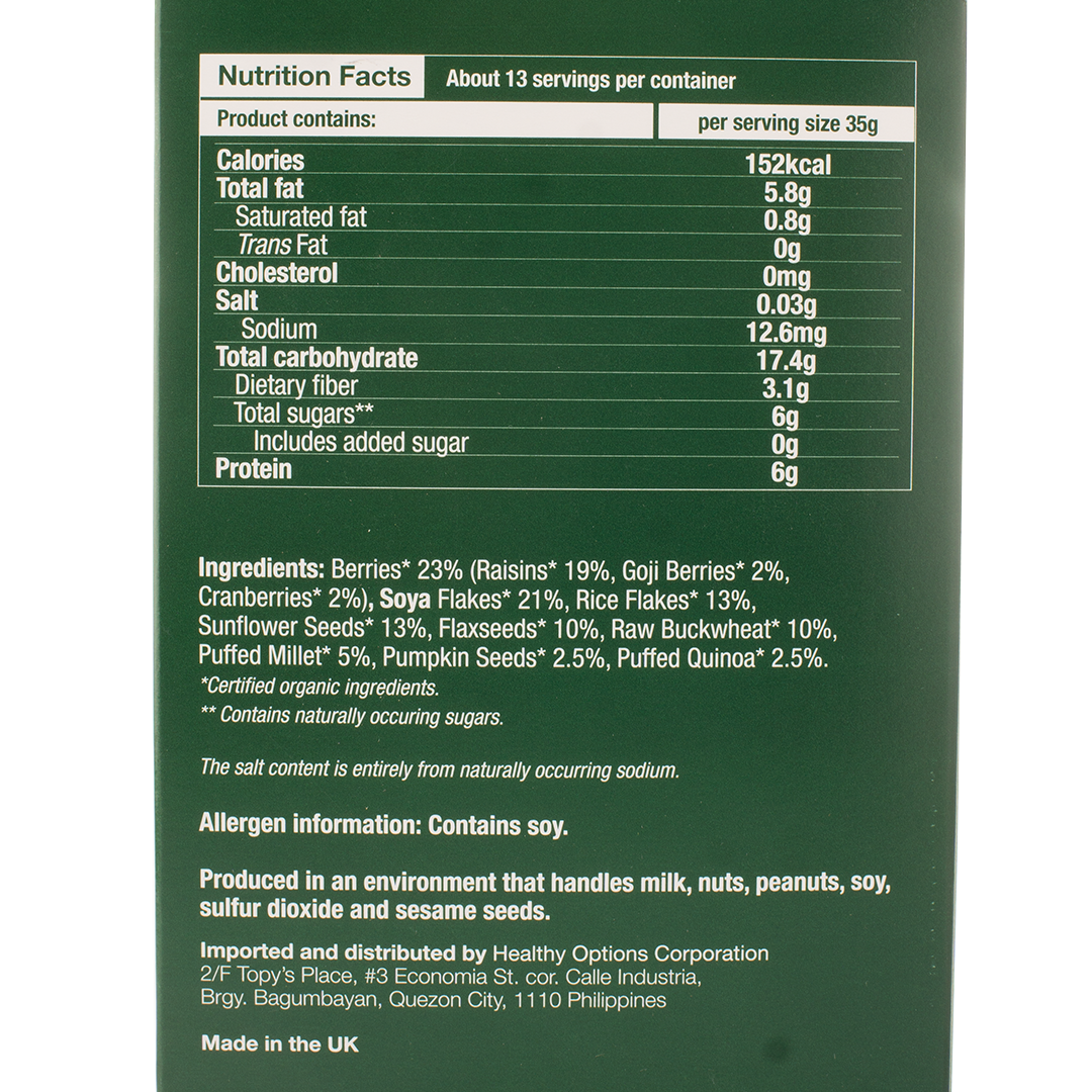 Healthy Options Organic Berry Bliss Muesli 450g