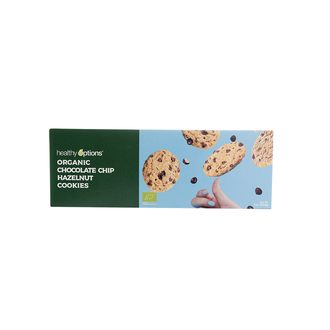 Healthy Options Organic Chocolate Chip Hazelnut Cookies 200g