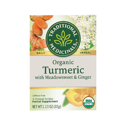 Traditional Medicinals Organic Turmeric with Meadowsweet & Ginger 16 Tea Bags