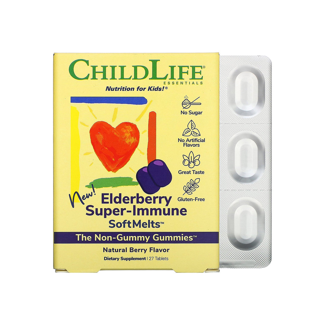 ChildLife Elderberry Super-Immune Gummies Natural Berry Flavor 27 Count