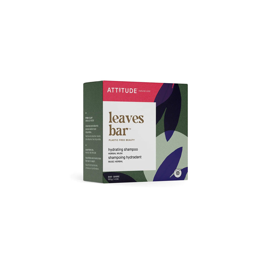 Attitude Leaves Bar Hydrating Shampoo Herbal Musk 113g