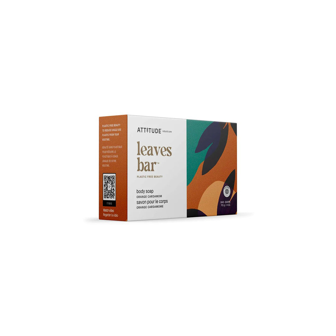 Attitude Leaves Bar Body Soap Orange Cardamom 113g
