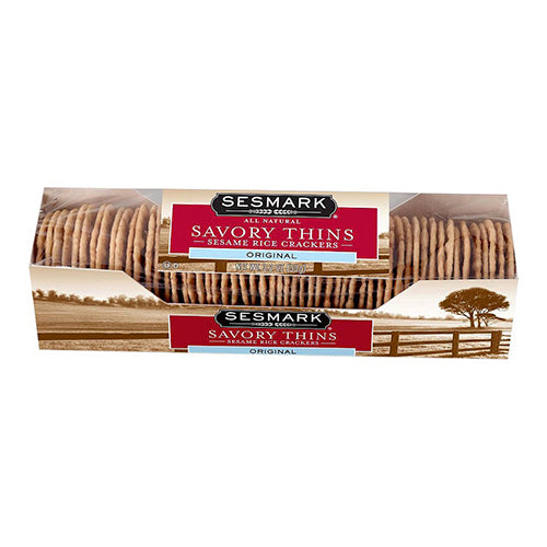 Sesmark All Natural Savory Thins Sesame Rice Creackers Original 90g