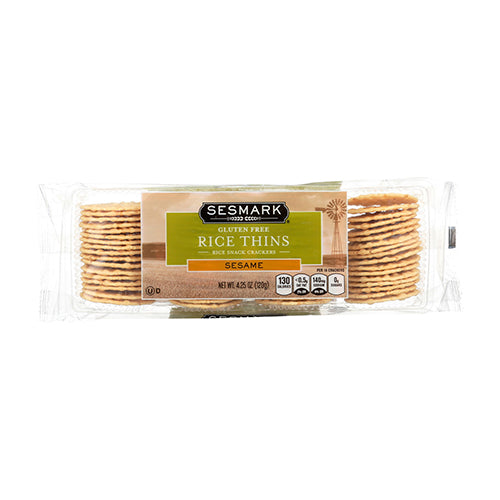 Sesmark Gluten Free Sesame Rice Thins Snack Crackers 120g