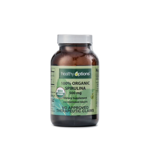 Healthy Options Organic Spirulina 500mg 250 Tablets