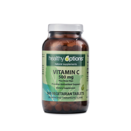 Healthy Options Vitamin C 500mg plus Rose Hips 500 Tablets