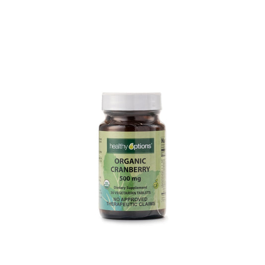 Healthy Options Organic Cranberry 500mg 30 Tablets