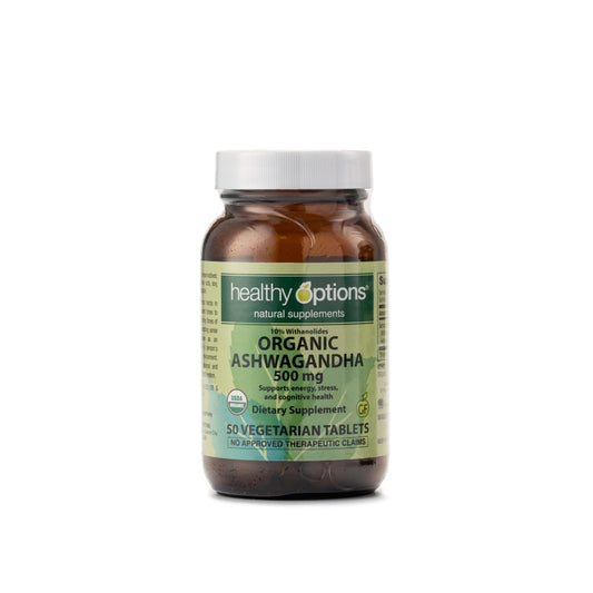 Healthy Options Organic Ashwagandha 500mg 50 Tablets