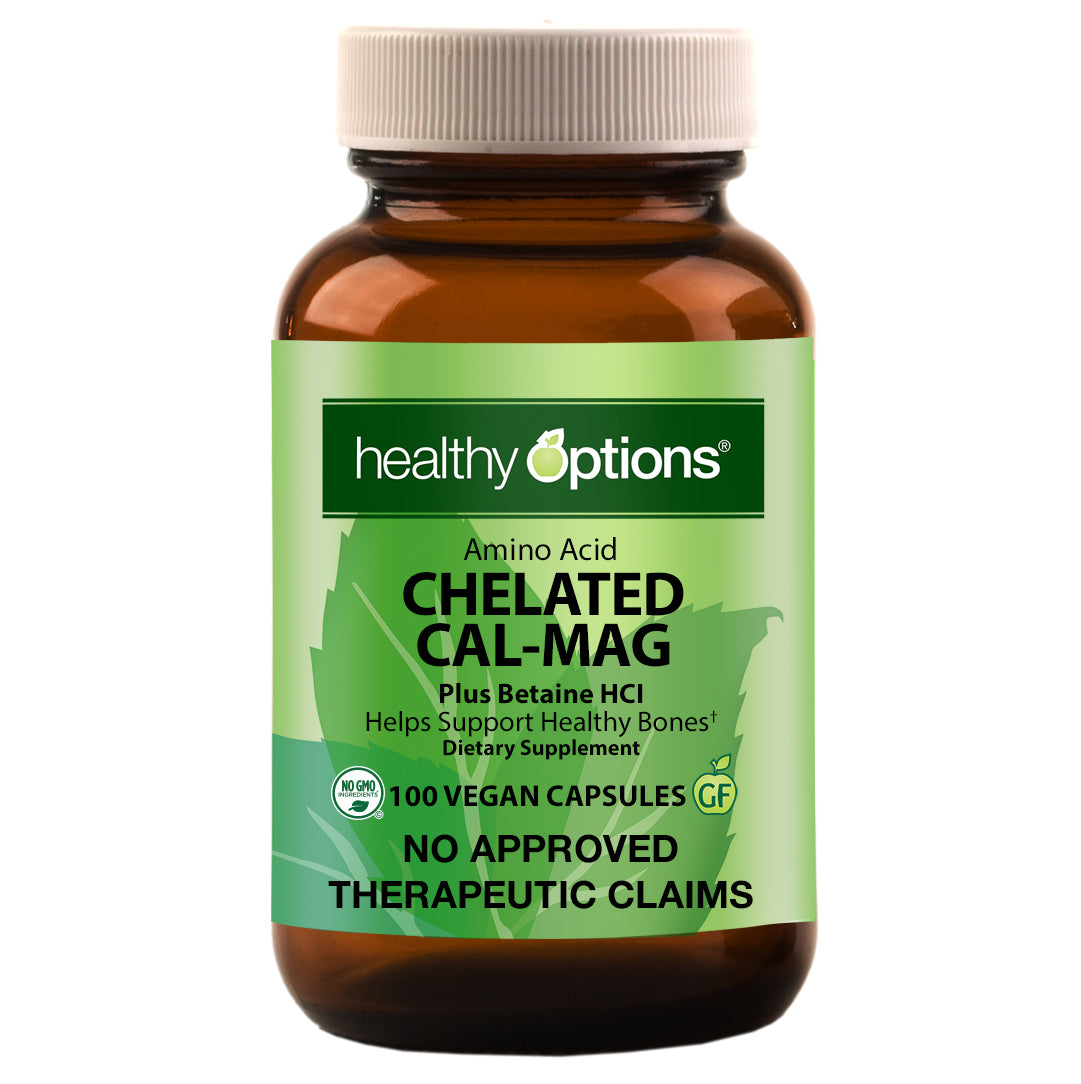 Healthy Options Chelated Calcium-Magnesium 100 Vegetarian Capsules