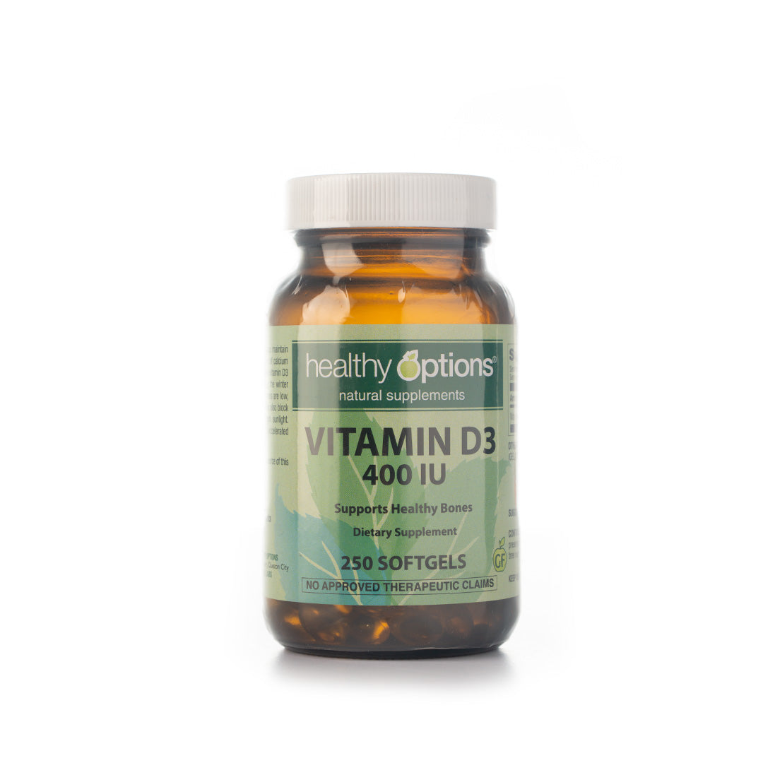 Healthy Options Vitamin D3 400IU 250 Softgels