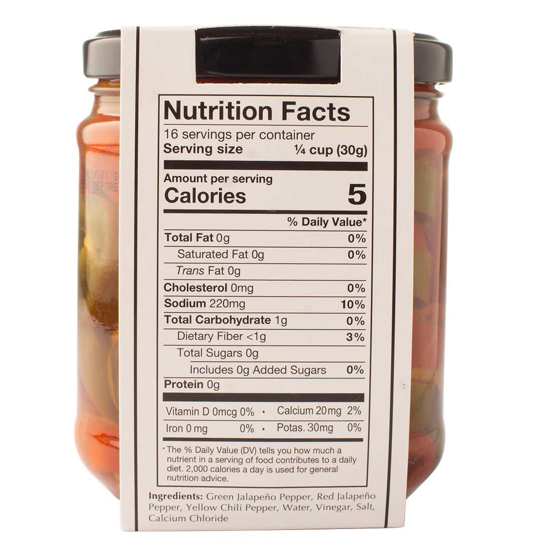 Cucina & Amore Sliced Tricolor Jalapenos 468g