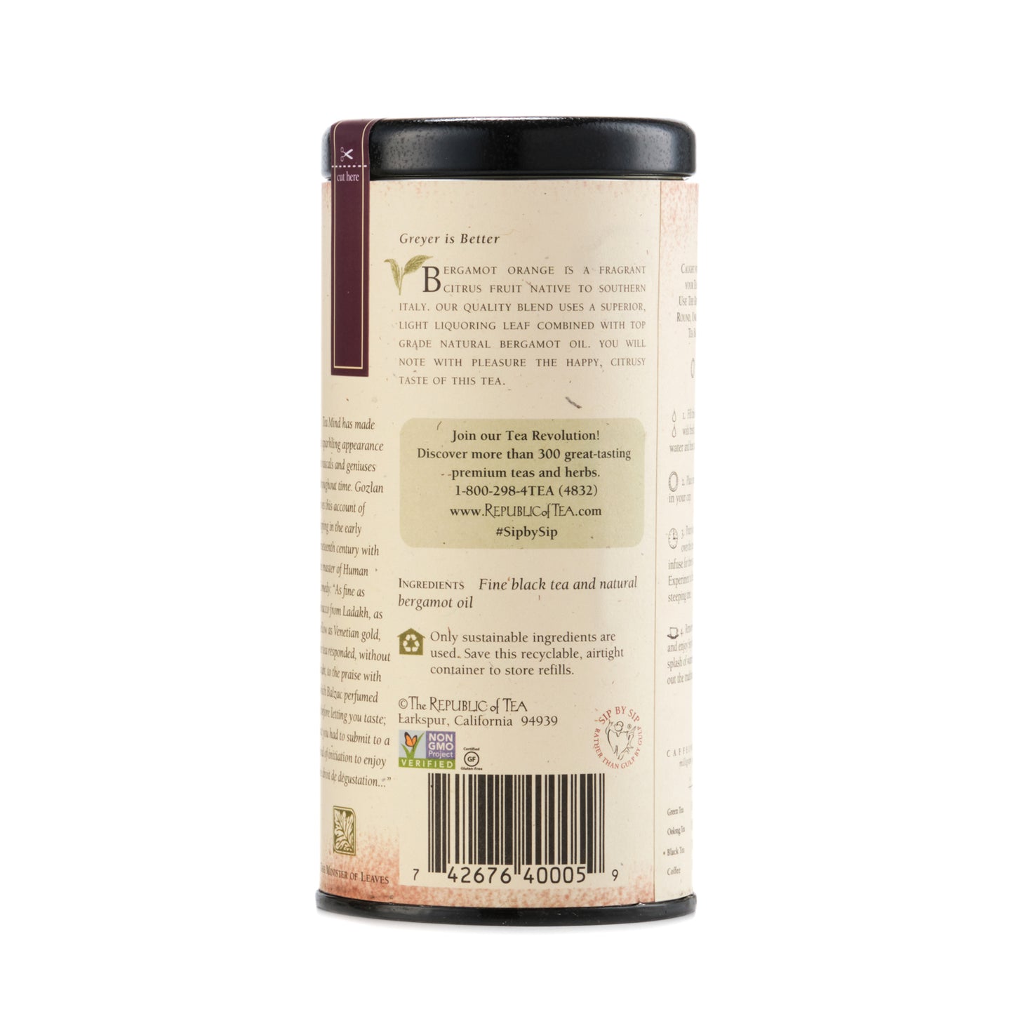 Republic of Tea Earl Greyer 50 tea bags