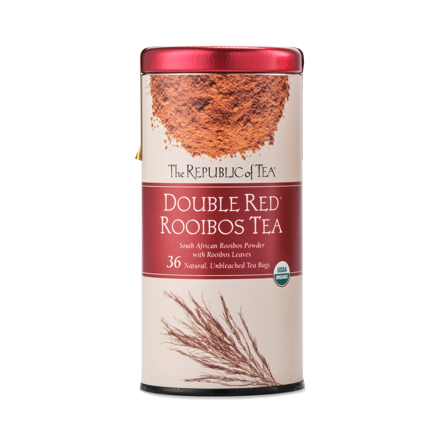 Republic Of Tea Organic Double Red Rooibos Tea 36 Tea Bags