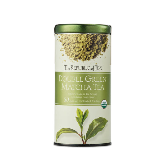 Republic Of Tea Double Green Matcha Tea 50 Tea Bags