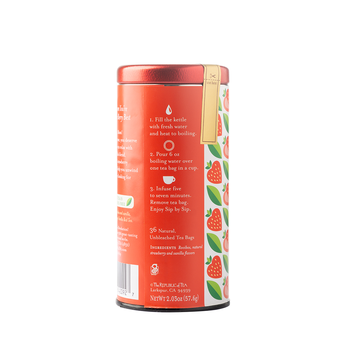 The Republic of Tea Mom You're the Berry Best Red Rooibos Tea with Strawberry and Vanilla 36 Tea Bags