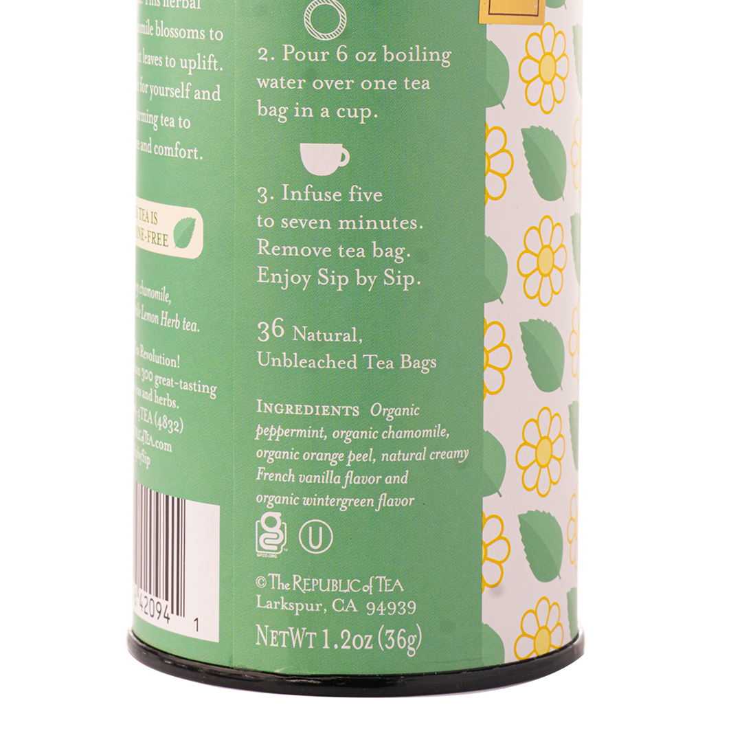 The Republic of Tea Thinking of You Organic Chamomile with Peppermint 36 Tea Bags