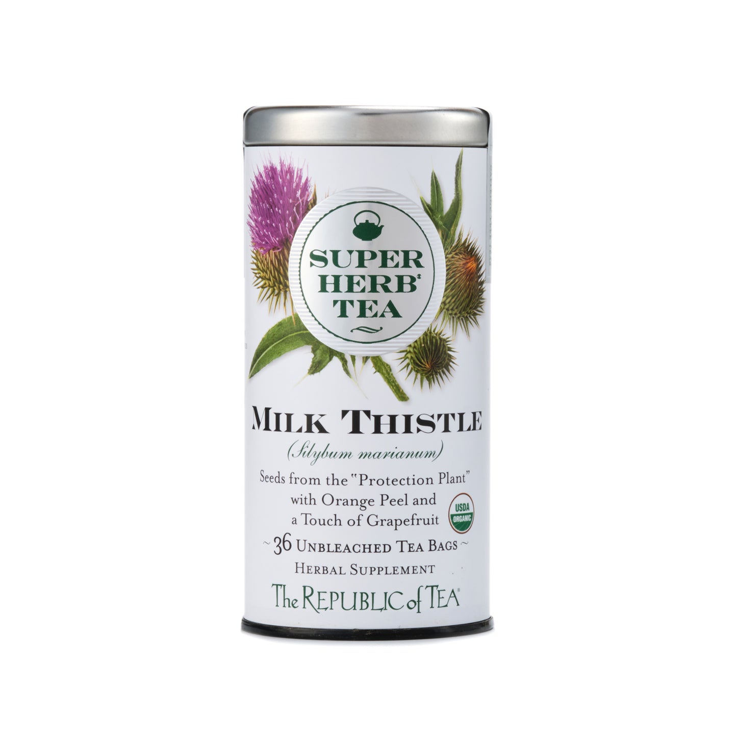 Republic Of Tea Organic Milk Thistle 36 Tea Bags