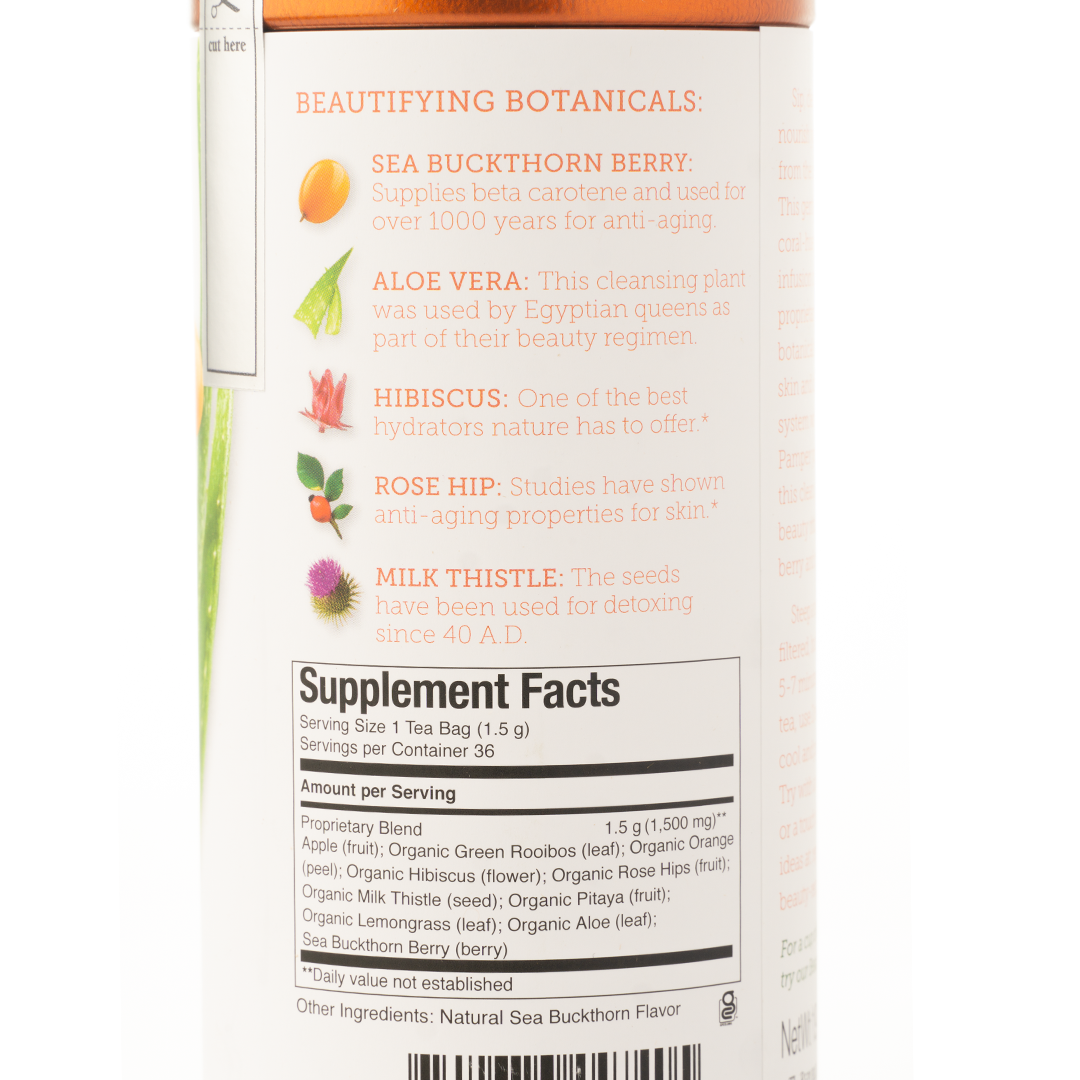 The Republic of Tea Clean Beauty Berry Aloe Tea 36 Tea Bags