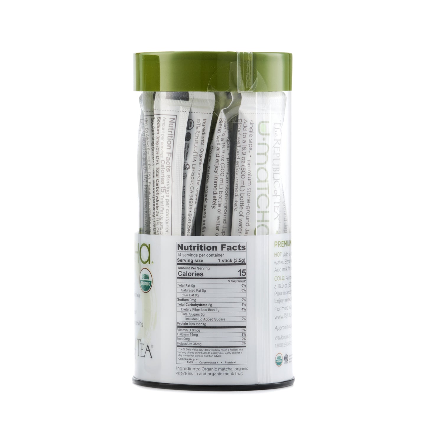 Republic of Tea U-Matcha Single Sips 14 Servings