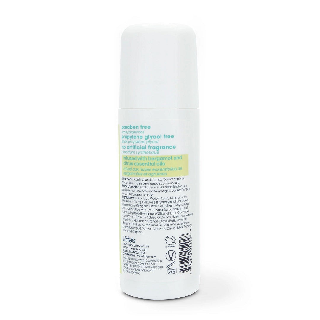 Lafe's Citrus + Bergamot Roll-on Deodorant 88ml