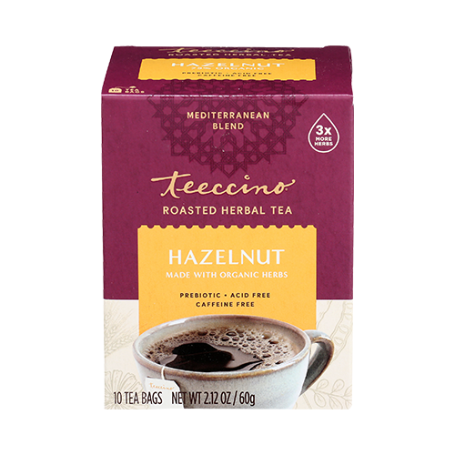 Teeccino Roasted Herbal Tea Hazelnut 10 tea bags