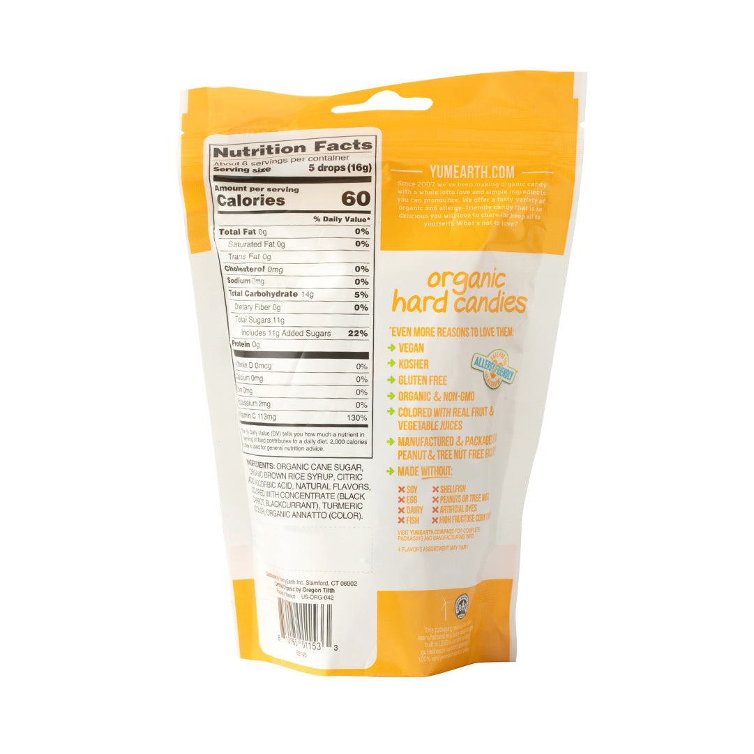 YumEarth Organic Vitamin C Drops Citrus Grove 93.6g