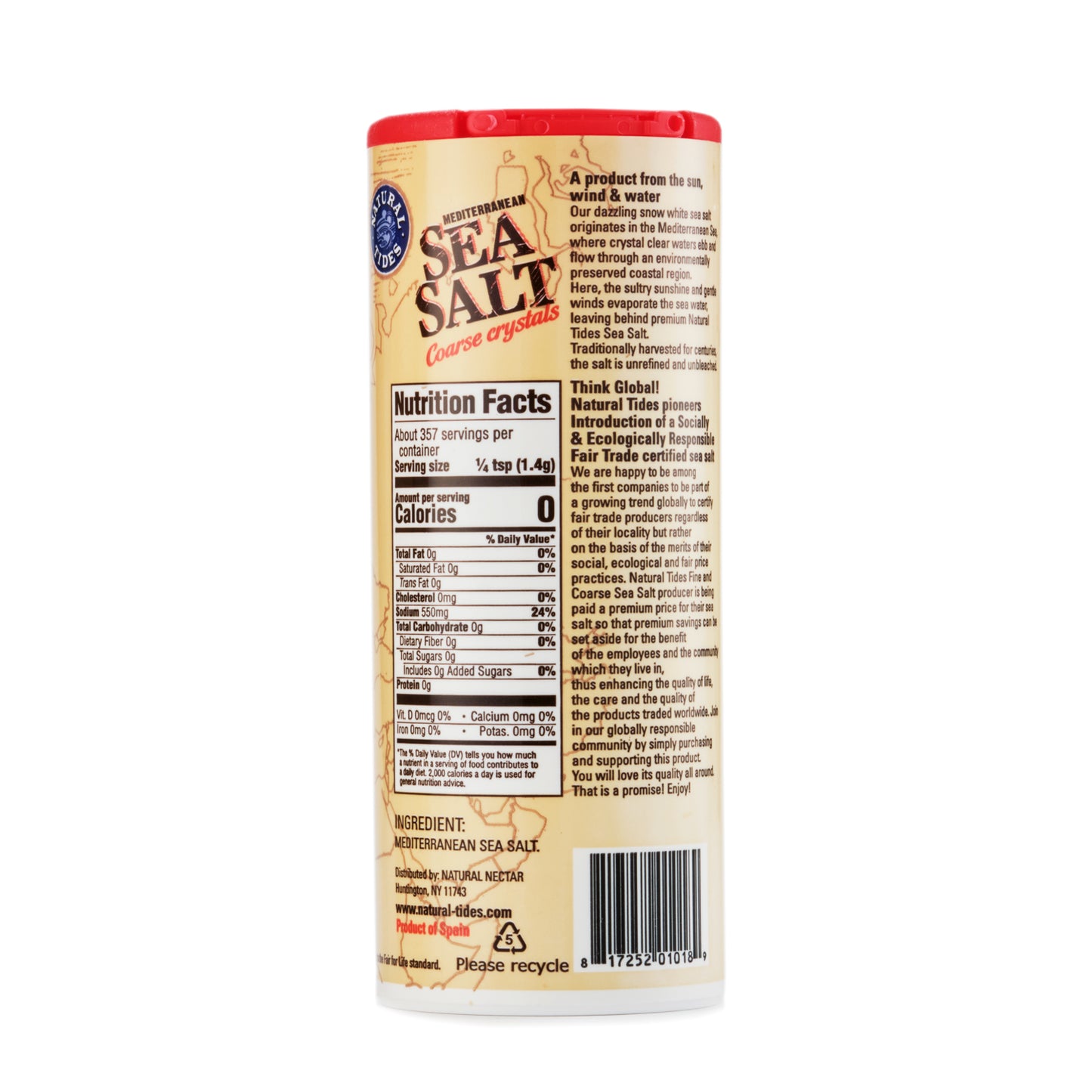 Natural Tides Mediterranean Sea Salt Coarse 500g