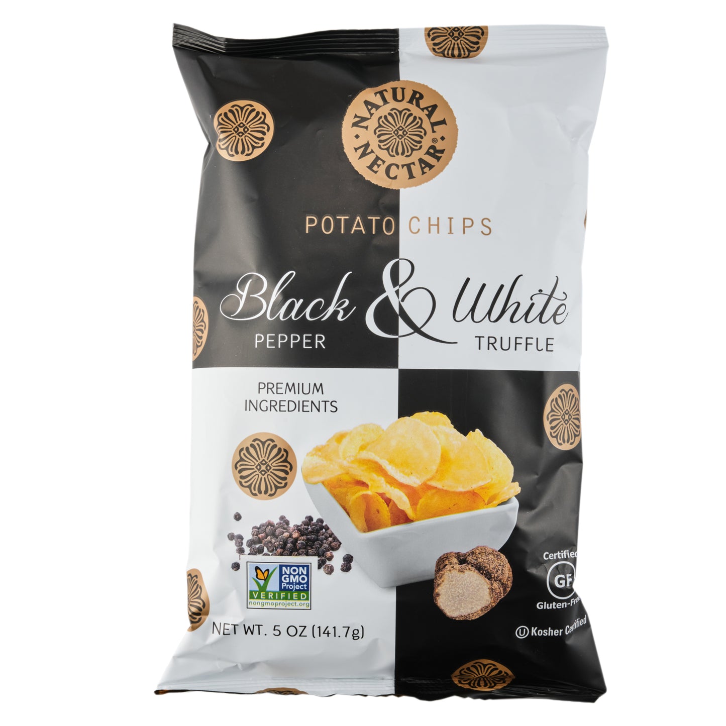 Natural Nectar Potato Chips Black Pepper & White Truffle 142g