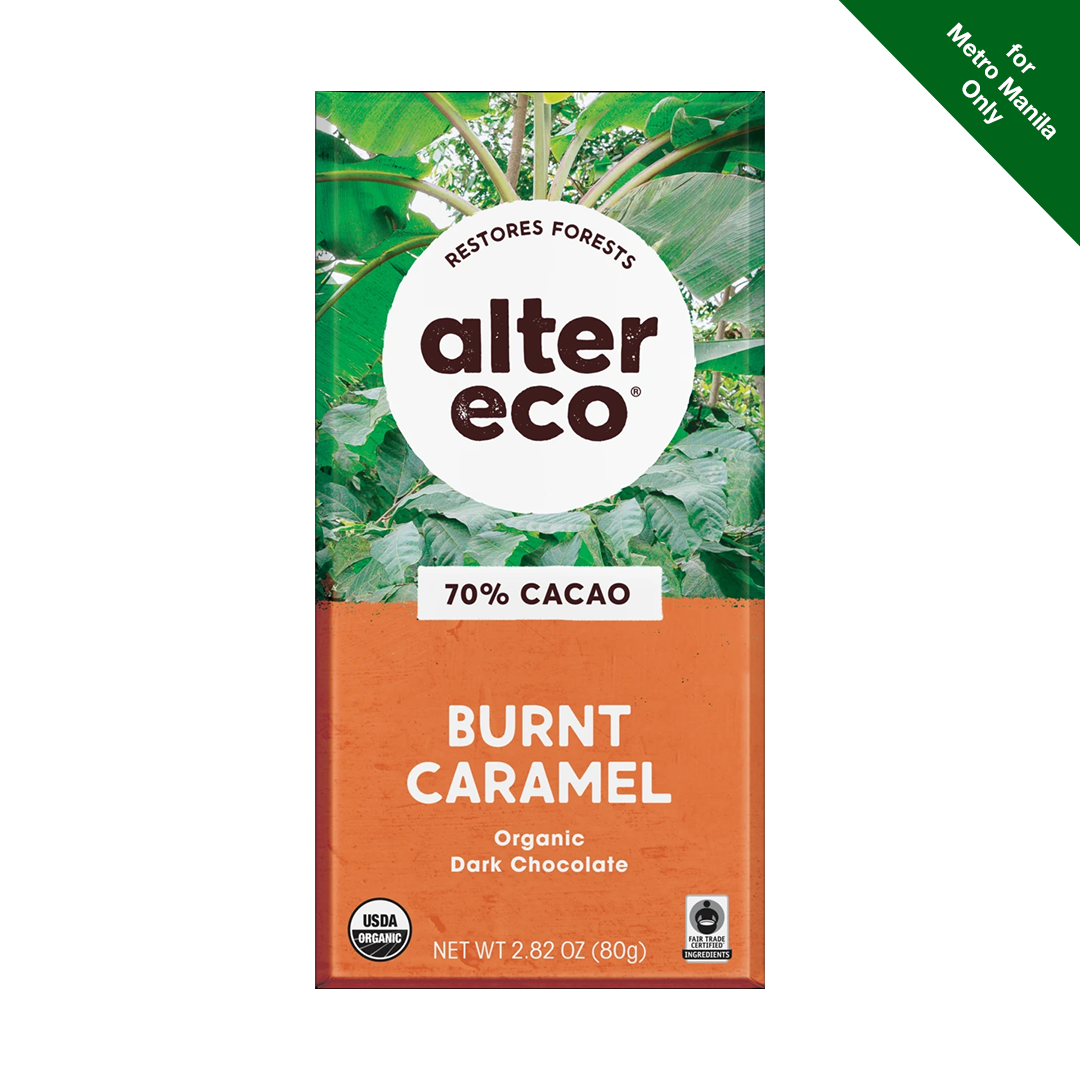 Altereco Deep Dark Salted Burnt Caramel Organic Chocolate 70% Cocoa 80g