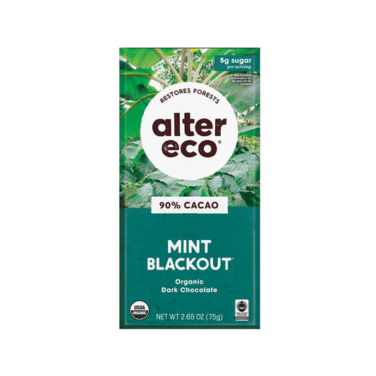 Altereco Deep Dark Crisp Mint Organic Chocolate 90% Cocoa 75g
