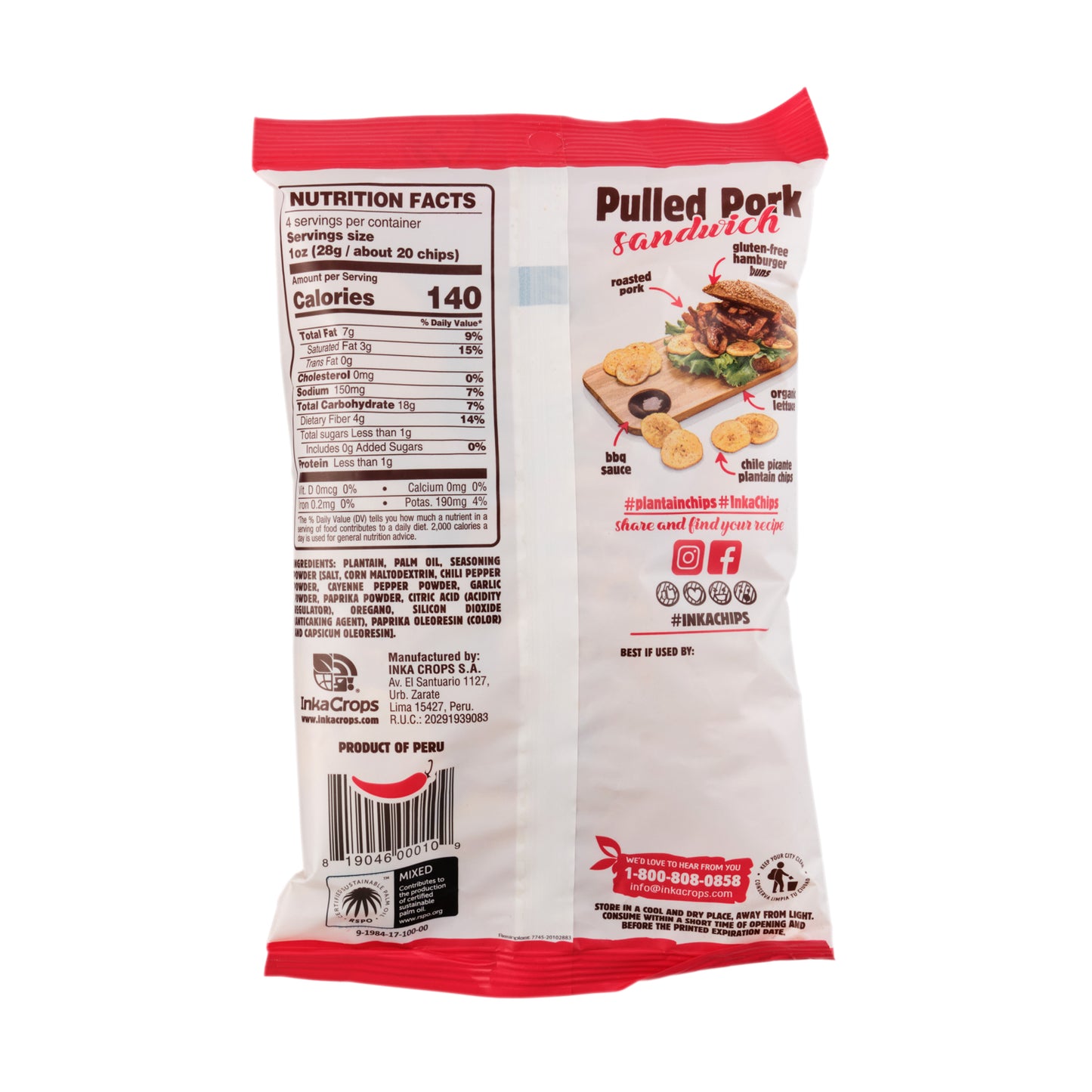 Inka Chile Picante Chips 113g